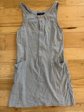 Vintage gingham blue dress size small 100% cotton